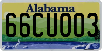 AL license plate 66CU003
