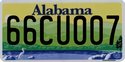 AL license plate 66CU007