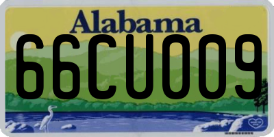 AL license plate 66CU009