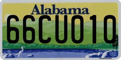 AL license plate 66CU010