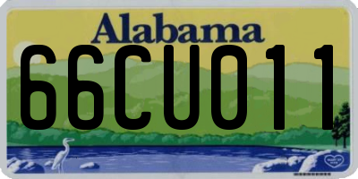 AL license plate 66CU011