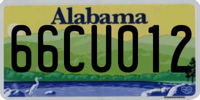 AL license plate 66CU012