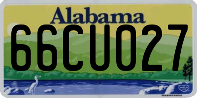 AL license plate 66CU027