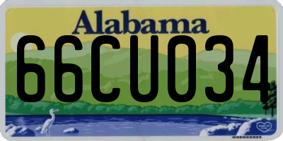 AL license plate 66CU034