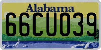 AL license plate 66CU039