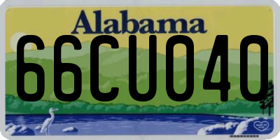 AL license plate 66CU040
