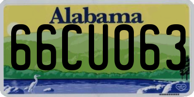 AL license plate 66CU063
