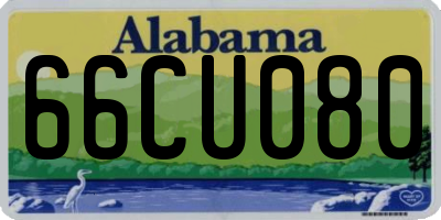 AL license plate 66CU080