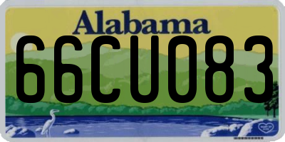 AL license plate 66CU083
