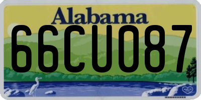 AL license plate 66CU087