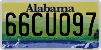AL license plate 66CU097