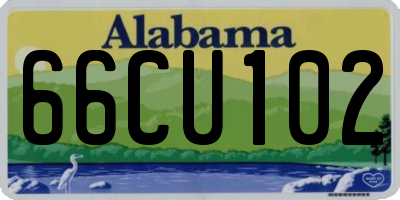 AL license plate 66CU102