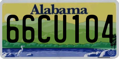 AL license plate 66CU104