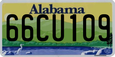 AL license plate 66CU109