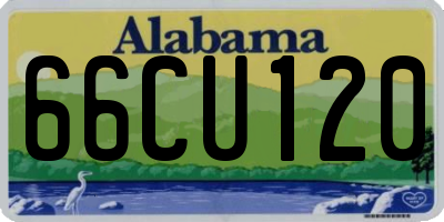 AL license plate 66CU120