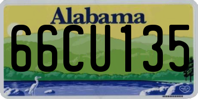 AL license plate 66CU135