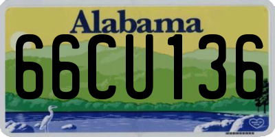 AL license plate 66CU136