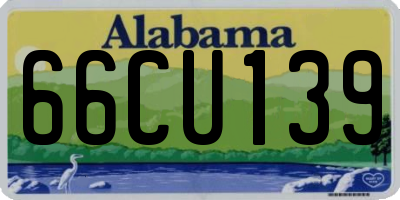 AL license plate 66CU139