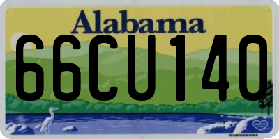 AL license plate 66CU140