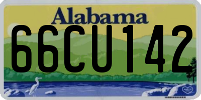 AL license plate 66CU142