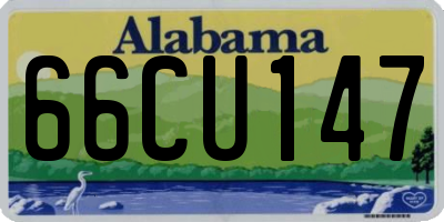 AL license plate 66CU147