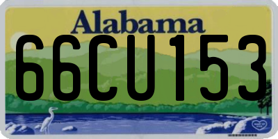 AL license plate 66CU153