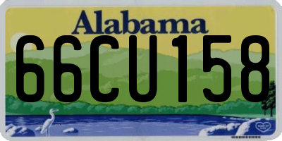 AL license plate 66CU158