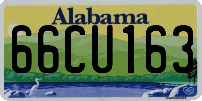 AL license plate 66CU163