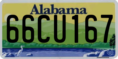 AL license plate 66CU167