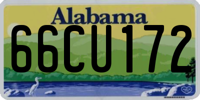 AL license plate 66CU172