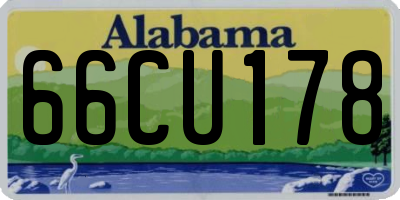 AL license plate 66CU178