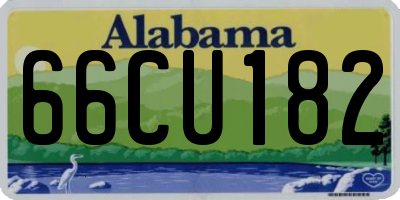 AL license plate 66CU182