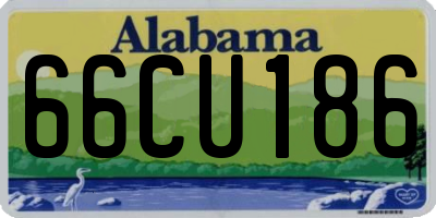 AL license plate 66CU186