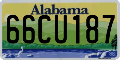 AL license plate 66CU187