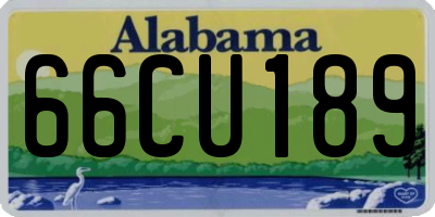 AL license plate 66CU189