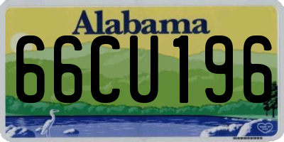 AL license plate 66CU196