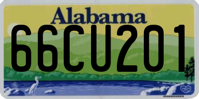 AL license plate 66CU201
