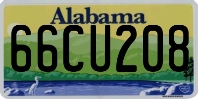 AL license plate 66CU208