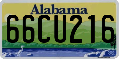 AL license plate 66CU216