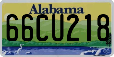 AL license plate 66CU218