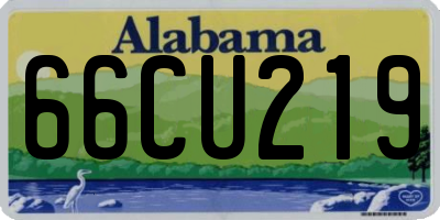 AL license plate 66CU219