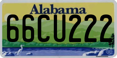 AL license plate 66CU222