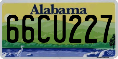 AL license plate 66CU227