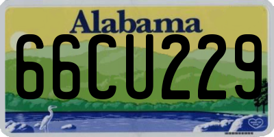 AL license plate 66CU229