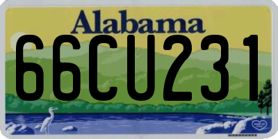 AL license plate 66CU231