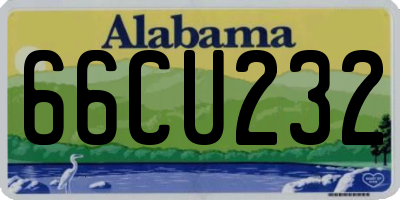AL license plate 66CU232