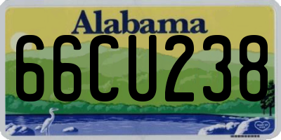 AL license plate 66CU238