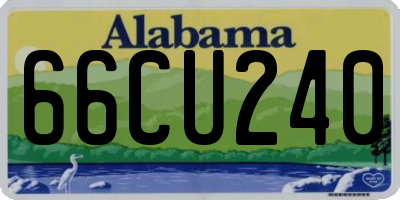 AL license plate 66CU240