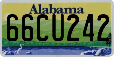 AL license plate 66CU242