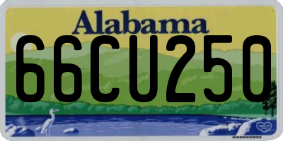 AL license plate 66CU250